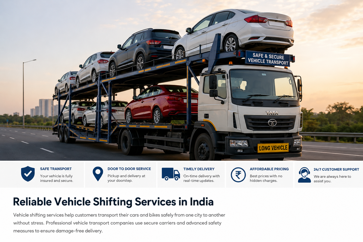 Reliable Vehicle Shifting Services in India – Safe Car & Bike Transportation